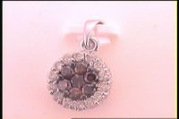 1 Cttw-DIA BROWN FLOWER PENDANT