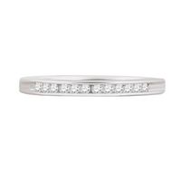 14kt White Gold Womens Round Channel-set Diamond Wedding Band 1/6 Cttw