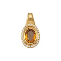 1/6CTW-DIA 1 (MIN)CT CITRINE PENDANT