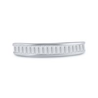 10kt White Gold Womens Baguette Diamond Wedding Anniversary Band 1/2 Cttw