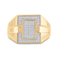 1/4CT-DIA MICRO-PAVE MENS RING