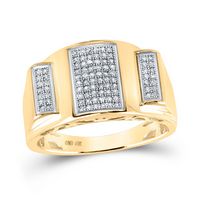 1/4CT-DIA MICRO-PAVE MENS RING