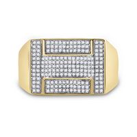1/2CTW-DIA MICRO-PAVE MENS RING
