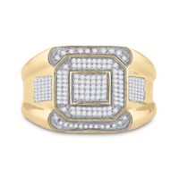 1/2CTW-DIA MICRO-PAVE MENS RING