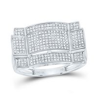 1/2CTW-DIA MICRO-PAVE MENS RING
