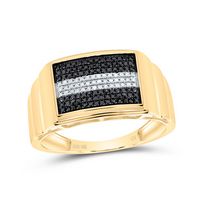 1/4CT-DIA MICRO-PAVE MENS RING