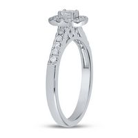 14kt White Gold Womens Emerald Diamond Solitaire  Wedding Engagement Ring 1/2 Cttw (Certified)