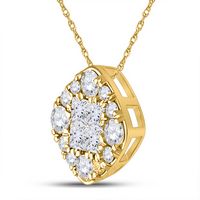 1/2CT-DIA ANA M SOLEIL SQUARE PENDANT