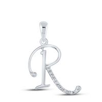 1/12CTW-DIA P1P2 GIFT INITIAL &quot; R &quot; PENDANT