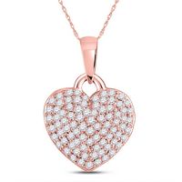 3/8CTW-DIA CN HEART PENDANT