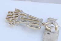 10kt Yellow Gold Mens Round Diamond Fashion Charm Pendant 1/2 Cttw