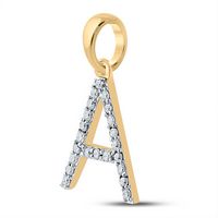 1/5CT-DIA CN LADIES INITIAL &quot;A&quot; PENDANT