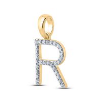 1/5CT-DIA CN LADIES INITIAL &quot;R&quot; PENDANT