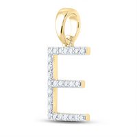 1/5CT-DIA CN LADIES INITIAL &quot;E&quot; PENDANT