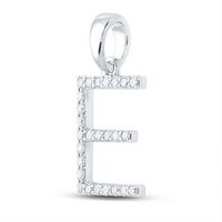 1/5CT-DIA CN LADIES INITIAL &quot;E&quot; PENDANT