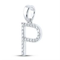 1/6CT-DIA CN LADIES INITIAL &quot;P&quot; PENDANT