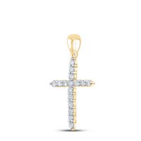 1/2CTW-DIA CN CROSS PENDANT