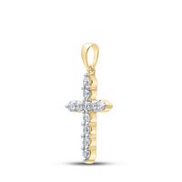 1/2CTW-DIA CN CROSS PENDANT