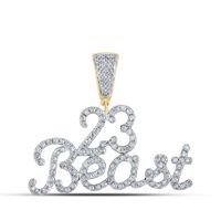 1CTW-DIA CN &quot; 23 BEAST &quot; MENS CHARM