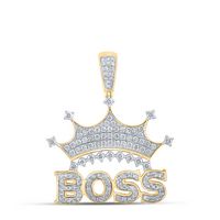 1CTW-DIA CN BOSS MENS CHARM