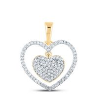1/3CTW-DIA CN HEART PENDANT