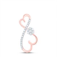1/4CTW-DIA CN HEART PENDANT
