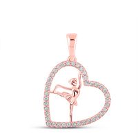 1/3CTW-DIA CN HEART PENDANT
