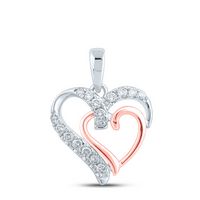 1/4CTW-DIA CN HEART PENDANT