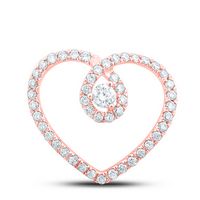 1/3CTW-DIA CN HEART PENDANT