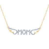1/6CTW-DIA P1 MOM GIFT NECKLACE