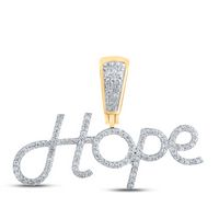 1/3CTW-DIA P1P2 &quot;HOPE&quot; MENS CHARM