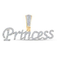 1/3CTW-DIA P1P2 &quot;PRINCESS&quot; MENS CHARM