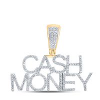 1/2CTW-DIA P1P2 &quot;CASH MONEY&quot; MENS CHARM