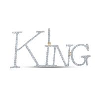 1CTW-DIA &quot;KING&quot; P1 MENS INITIAL PENDANT