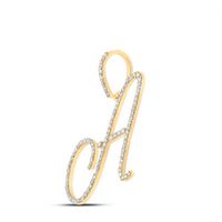 1/2CT-DIA P1 INITIAL &quot;A&quot; GIFT PENDANT