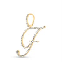 1/2CTW-DIA P1 INITIAL &quot;F&quot; GIFT PENDANT