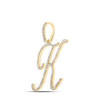1/2CTW-DIA P1 INITIAL &quot;K&quot; GIFT PENDANT