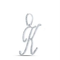 1/2CTW-DIA P1 INITIAL &quot;K&quot; GIFT PENDANT