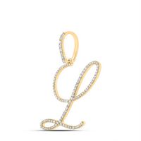 1/2CTW-DIA P1 INITIAL &quot;L&quot; GIFT PENDANT