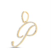 1/2CTW-DIA P1 INITIAL &quot;P&quot; GIFT PENDANT