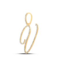 1/2CTW-DIA P1 INITIAL &quot;V&quot; GIFT PENDANT