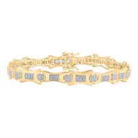 1/2CTW-NAT DIA P1P2 MENS BRACELET (8.5 INCH)