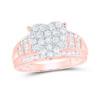 1CTW-DIA NK FASHION HEART RING