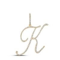 1/2CTW-DIA P1 INITIAL &quot;K&quot; GIFT PENDANT
