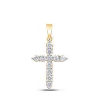 1/2CTW-DIA NK CROSS PENDANT