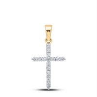 1/2CTW-DIA NK CROSS PENDANT