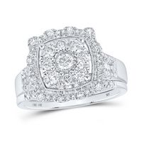 1CTW-DIA NK BRIDAL SET