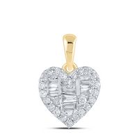 3/8CTW-DIA NK HEART PENDANT