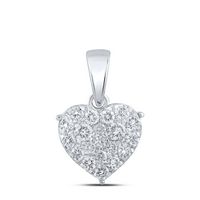 1/2CTW-NAT DIA NK HEART PENDANT