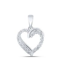 1/4CTW-DIA NK HEART PENDANT